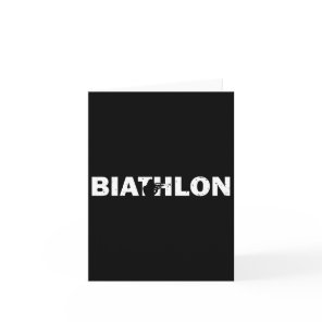 Funny Biathlon Biathlete Shooting Skiing Target Sp Card