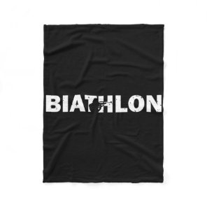 Funny Biathlon Biathlete Shooting Skiing Target Sp Fleece Blanket