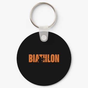 Funny Biathlon Biathlete Shooting Skiing Target Sp Keychain