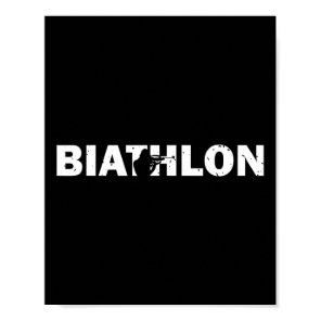 Funny Biathlon Biathlete Shooting Skiing Target Sp Poster