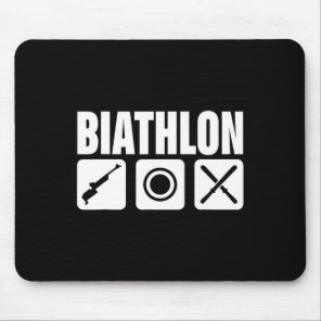 Funny Biathlon Biathlete Target Sports Shooting Sk Mouse Pad