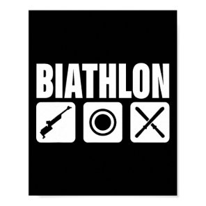 Funny Biathlon Biathlete Target Sports Shooting Sk Poster