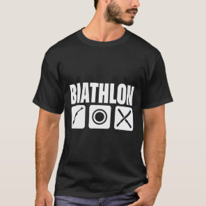 Funny Biathlon Biathlete Target Sports Shooting Sk T-Shirt