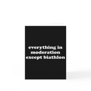 Funny Biathlon Gift For Girls Boys Women Or Men  Card