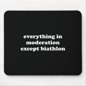 Funny Biathlon Gift For Girls Boys Women Or Men  Mouse Pad