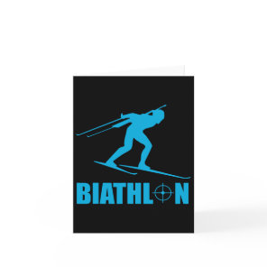 Funny Biathlon Target Sports Biathlete Shooting Sk Card