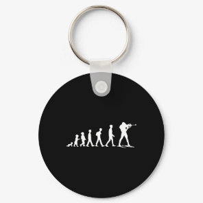 Funny Biathlon Winter Ski Skiing Fun Lovers 7  Keychain