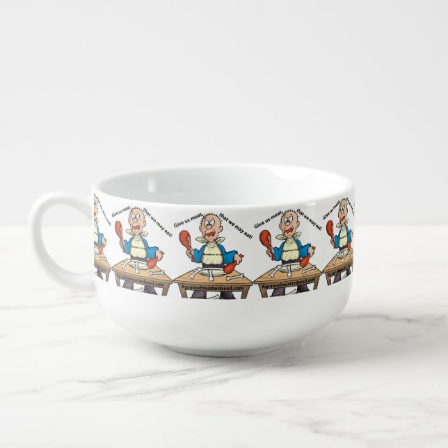 Funny Bible Quotes Soup Mug (Right)