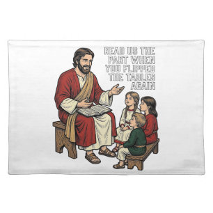 Funny Bible Story Vintage Religious Teacher Shirt Cloth Placemat