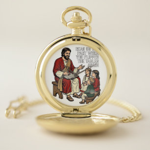 Funny Bible Story Vintage Religious Teacher Shirt Pocket Watch