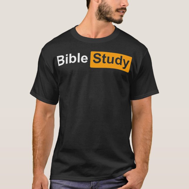 Funny Bible Study Hub Logo Sarcastic Adult Humor P T-Shirt (Front)