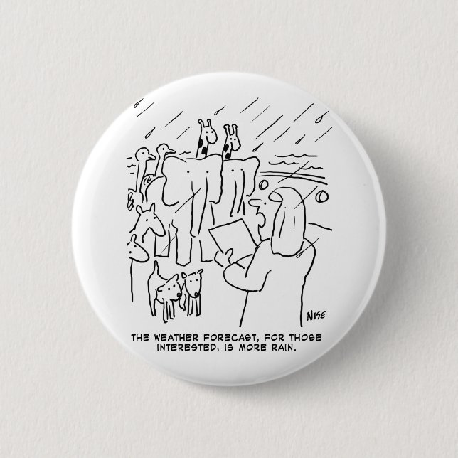 Funny Bible Study or Biblical Story of Noah's Ark Button (Front)