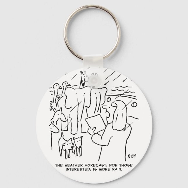 Funny Bible Study or Biblical Story of Noah's Ark Keychain (Front)