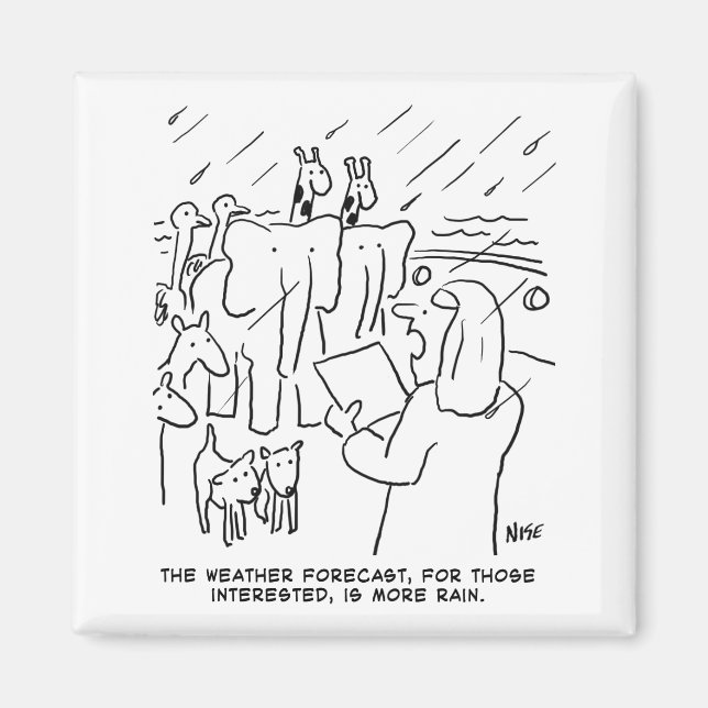 Funny Bible Study or Biblical Story of Noah's Ark Magnet (Front)