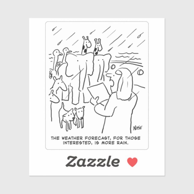 Funny Bible Study or Biblical Story of Noah's Ark Sticker (Sheet)