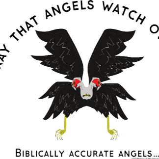 Funny Biblically Accurate Angel I Pray Angels Watc Sticker