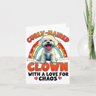 Funny Bichon Frise Design For Dog Lover  Card