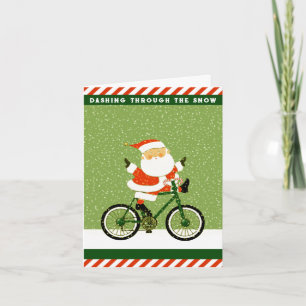Funny Bicycle Christmas Holiday Card