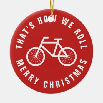 Funny Bicycle Christmas Tree Ornament Photo by logotees at Zazzle