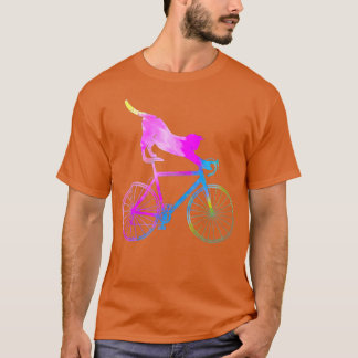 Funny Bicycle Cycling Cat Cyclist T-Shirt