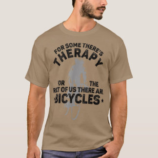 Funny Bicycle Cycling Therapy Vintage Cyclist Bike T-Shirt