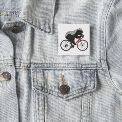 Funny Bicycle Honey Badger Cycling Button
