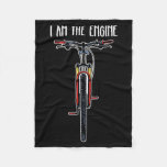 Funny Bicycle I Am The Engine  Fleece Blanket
