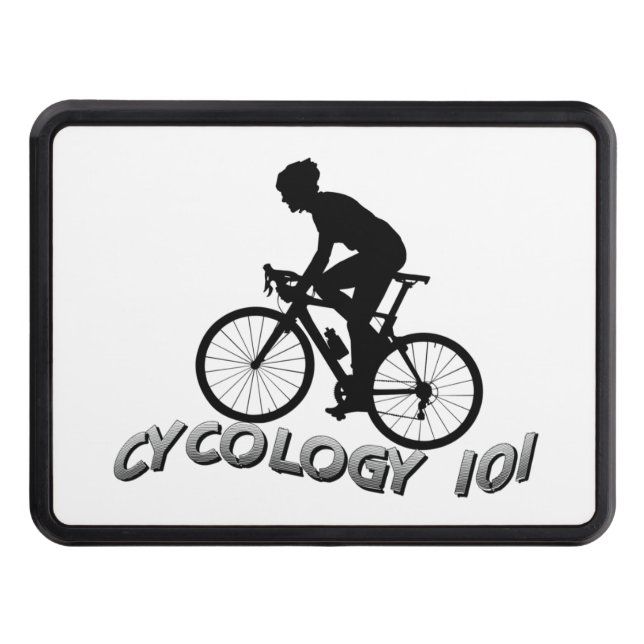 Funny Bicycle Riding Biking Cycling Hitch Cover (Front)