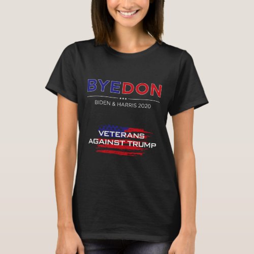 Funny Biden amp Harris Vets Against Trump Bye Do T_Shirt