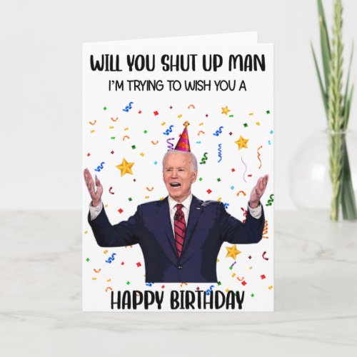 Funny Biden Birthday Greeting Card 
