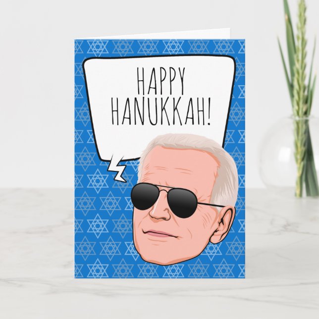 Funny Biden Hanukkah Card (Front)
