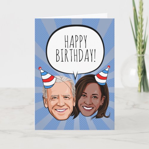 Funny Biden Harris Birthday Card