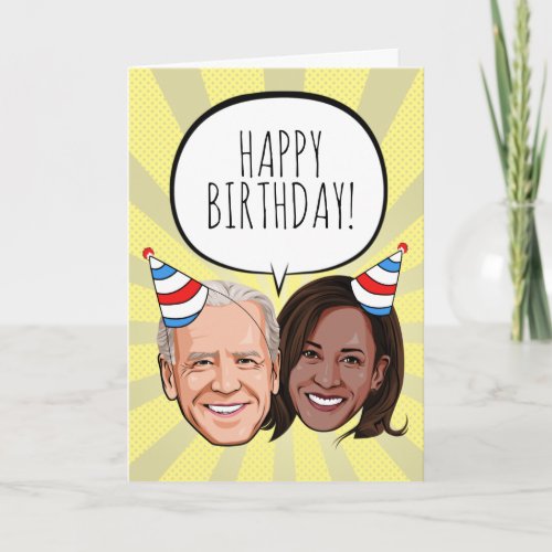 Funny Biden Harris Birthday Card