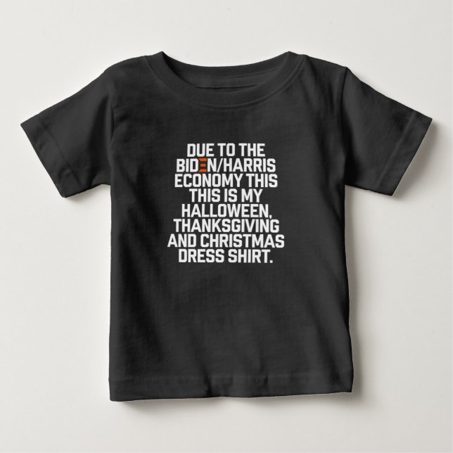 Funny Biden Harris Economy Christmas Baby T-Shirt (Front)