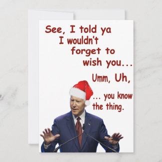 Funny Biden Merry Christmas Xmas Gift Holiday Card