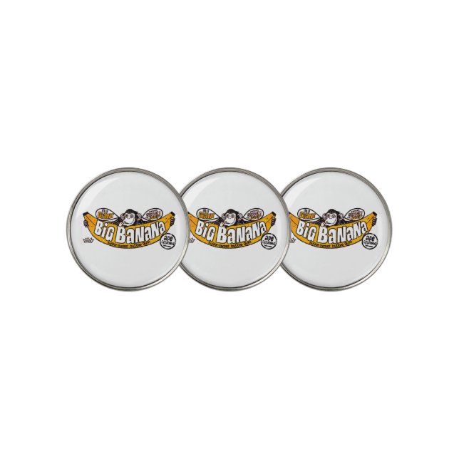 Funny big banana gum golf ball marker (3 Up)