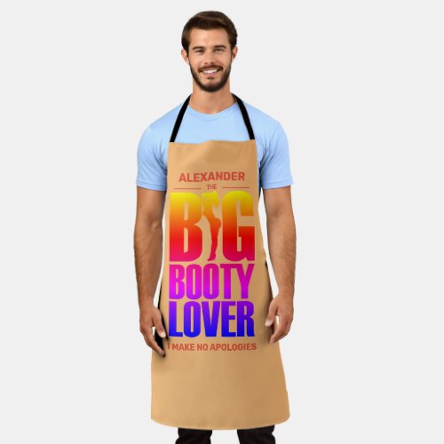 FUNNY Big Booty Lover Gradient Apron