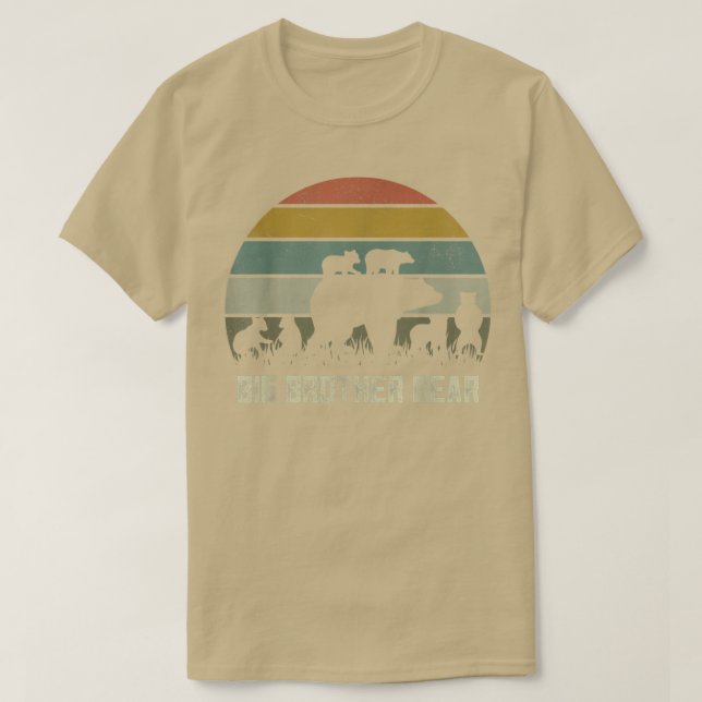 Funny Big Brother Bear Shirts, Six Kid Cubs Bro Si T-Shirt (Design Front)