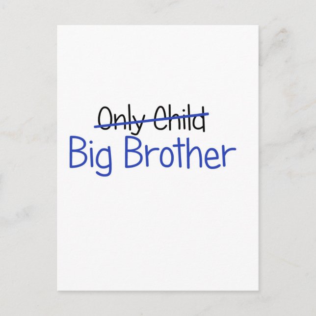 Funny Big Brother Design Postcard (Front)