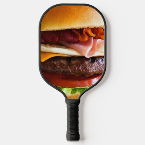 Funny big burger pickleball paddle