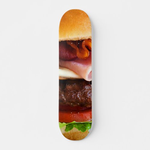 Funny big burger skateboard deck