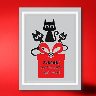 Funny! Big Cat Inspired Humorous Birthday Card