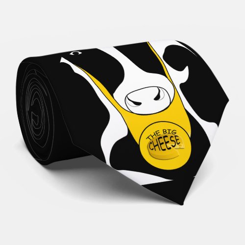 Funny Big Cheese Boss Cow Tie