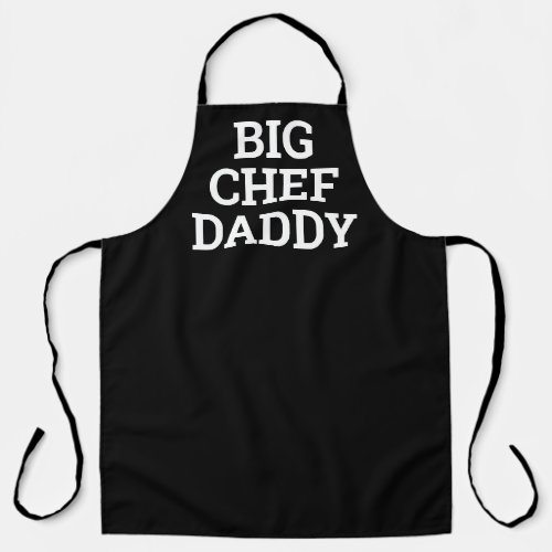 Funny Big Chef Daddy Black Cooking Apron