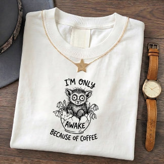 Funny Big Eyed Lemur Coffee Tee