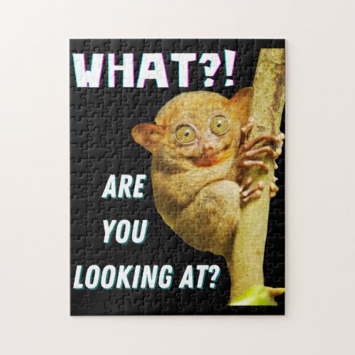 Funny Big Eyed Tarsier What Are You Looking At Jigsaw Puzzle