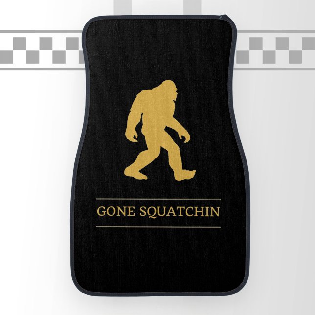 Funny Big Foot Gone Squatchin Sasquatch Car Floor Mat (Creator Uploaded)