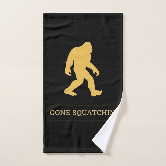 Funny Big Foot Gone Squatchin Sasquatch Hand Towel (Hand Towel)