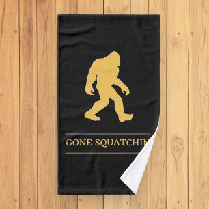 Funny Big Foot Gone Squatchin Sasquatch Hand Towel