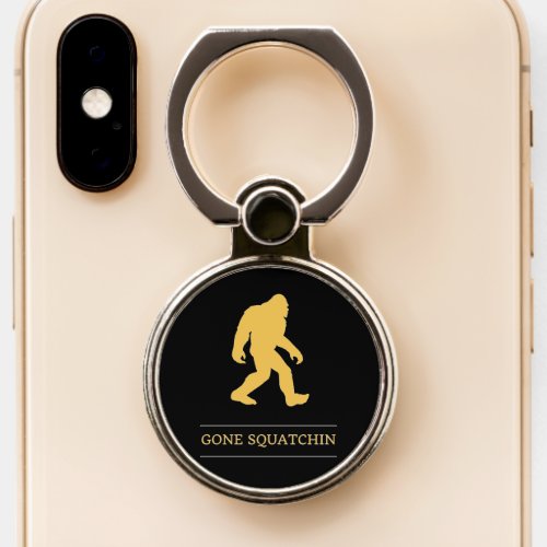 Funny Big Foot Gone Squatchin Sasquatch Phone Ring Stand